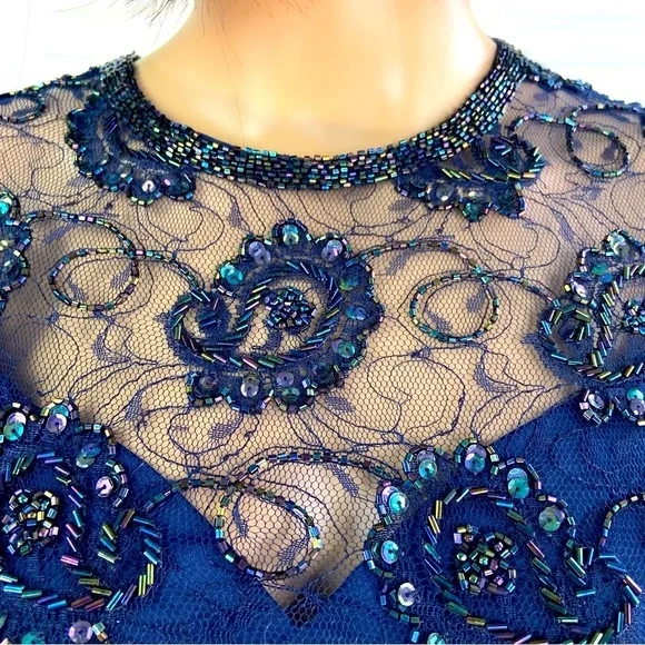 Lillie Rubin Floral Beaded Gown - Picture 11 of 17